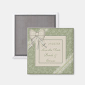 KRW Sage Greenカスタム保存日結婚付 マグネット (正面/裏面)