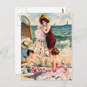 KRW Vintage Beach Illustration Postcard ポストカード (正面/裏面)