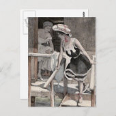 KRW Vintage Beach Illustration Postcard ポストカード (正面/裏面)