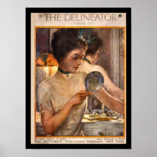 KRW Vintage Delineator 1910 Magazine Print ポスター