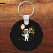 Kryptowährung Bitcoin Astronaut BTC to The Moon キーホルダー (正面)
