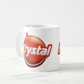 Krystalの新しいロゴ コーヒーマグカップ (正面左)