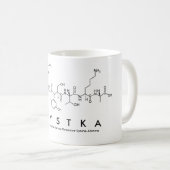 Krystkaペプチド名mug コーヒーマグカップ (正面右)