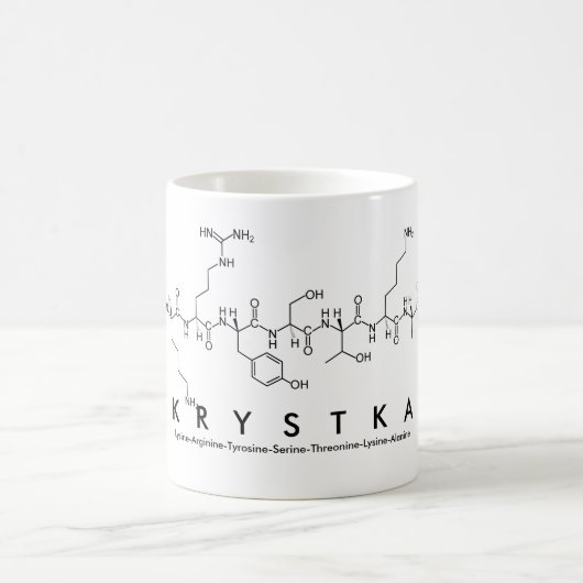 Krystkaペプチド名mug コーヒーマグカップ (中央)
