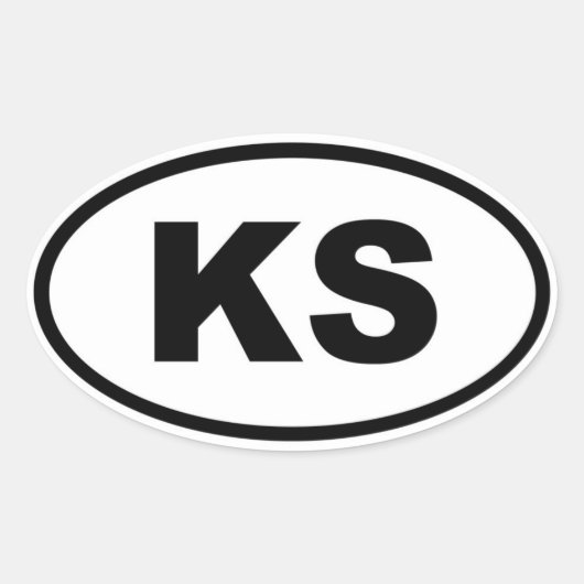 KSカンザス 楕円形シール (正面)