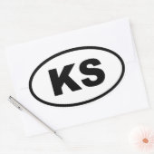 KSカンザス 楕円形シール (封筒)