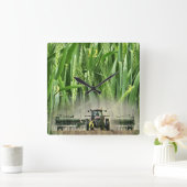 Ks小麦掘削時計カスタマイズ-  スクエア壁時計 (ホーム)