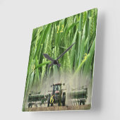 Ks小麦掘削時計カスタマイズ-  スクエア壁時計 (傾斜)