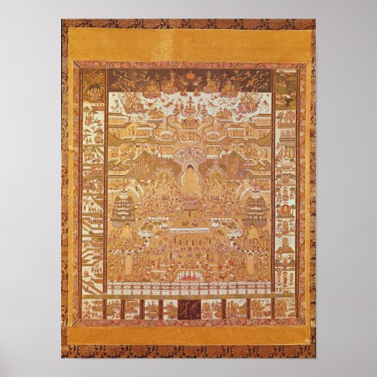 Kshitigarbha、地獄の裁判官、敦煌 ポスター (正面)