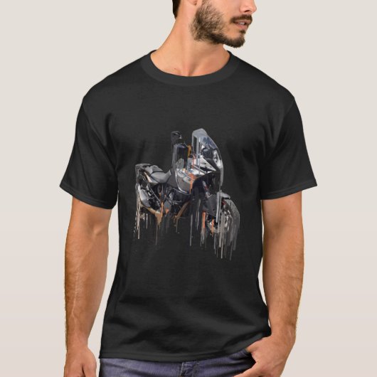 KTM素晴らしアドベンチャーリキッドメタルクラシックアートT-S Tシャツ (正面)