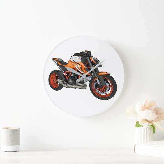 KTM 1290 SuperDuke ラージ壁時計 (ホーム)