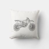 KTM Motocross line art クッション (正面)