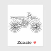 KTM Motocross line art シール (シート)