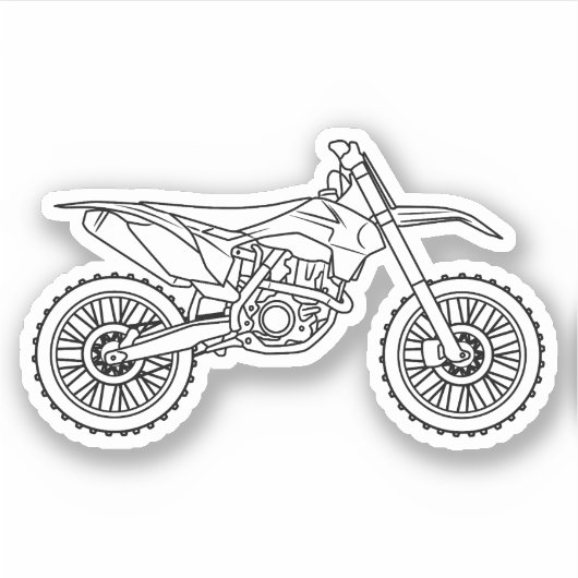 KTM Motocross line art シール (正面)