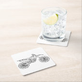 KTM Motocross line art スクエアペーパーコースター (インサイチュ)