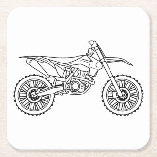 KTM Motocross line art スクエアペーパーコースター