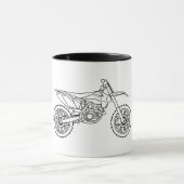 KTM Motocross line art マグカップ (中央)