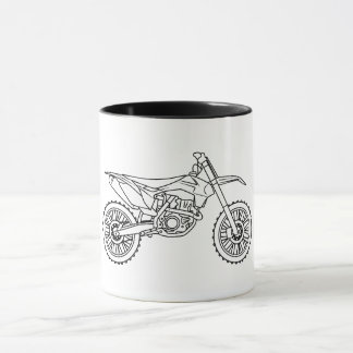 KTM Motocross line art マグカップ