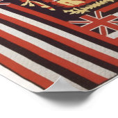 Kuʻu Hae Aloha (My Beloved Flag), Hawaiian cotton ポスター (角)