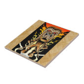KuのハワイアンのTikiの神 タイル (側面)