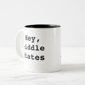 KUの英国の査定のちょっと中間の州のマグ ツートーンマグカップ (正面左)