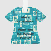 Kua湾のハワイの海底貝のアロハワイシャツ オーナメント (裏面)