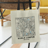 Kuala Lumpur, Malaysia, City Map Tote Bag トートバッグ