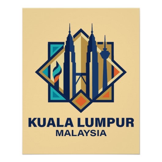 Kuala Lumpur Malaysia Southeast Asia ポスター (正面)