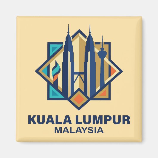 Kuala Lumpur Malaysia Southeast Asia マグネット (正面)