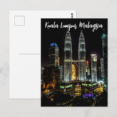 Kuala Lumpur Night Skyline ポストカード (正面/裏面)
