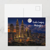 Kuala Lumpur Night Skyline ポストカード (正面/裏面)