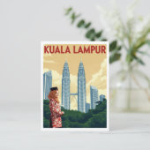 Kuala Lumpur Petronas Twin Towers ポストカード (スタンド正面)