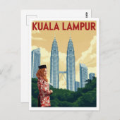 Kuala Lumpur Petronas Twin Towers ポストカード (正面/裏面)