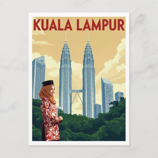 Kuala Lumpur Petronas Twin Towers ポストカード (正面)