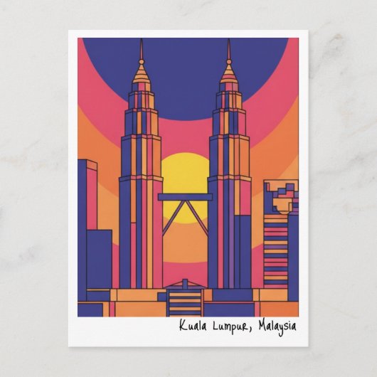 Kuala Lumpur Petronas Twin Towers  ポストカード (正面)