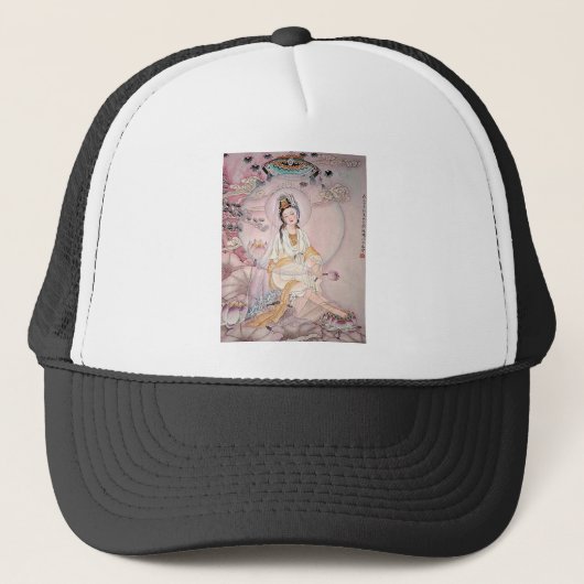Kuanのイン; 同情の仏教の女神 キャップ (正面)