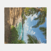 Kuauの入江のビーチ|マウイ、ハワイ フリースブランケット (正面(横))