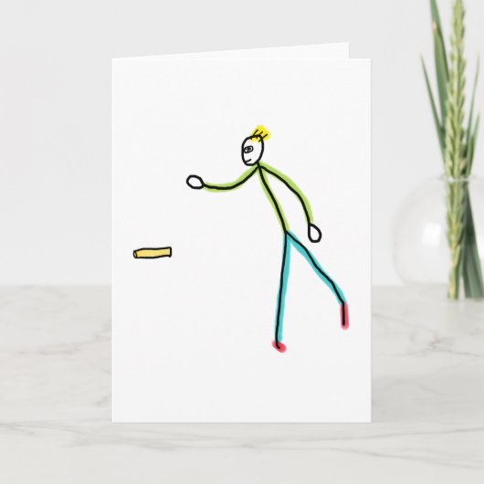 Kubb Playing Stickman カード (正面)