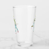 Kubb Playing Stickman タンブラーグラス (右)