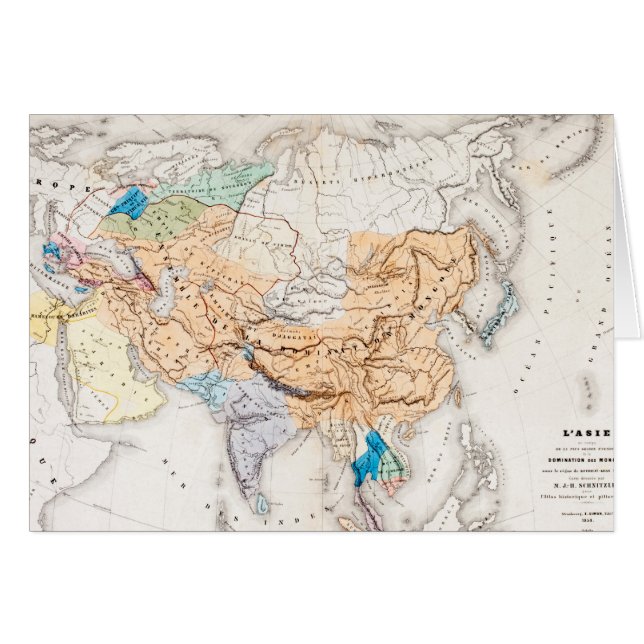 Kublai Khanのアジア|の時間の地図 (正面横)
