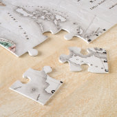 Kublai Khanのアジア|の時間の地図 ジグソーパズル (側面)