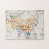 Kublai Khanのアジア|の時間の地図 ジグソーパズル (横)