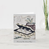 KuboのShunmanの浮世絵著サクラソウ カード (正面)