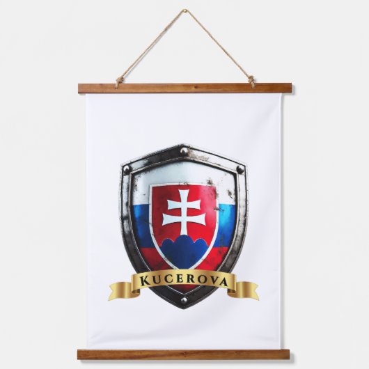 Kucerova Slovakia National Heritage Shield 吊り下げ型タペストリー (正面)