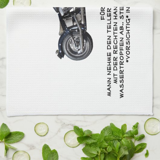 küchenhandtuch mit motorrad und text キッチンタオル (折り畳み)