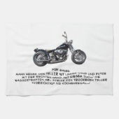 küchenhandtuch mit motorrad und text キッチンタオル (横)