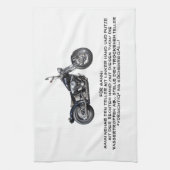 küchenhandtuch mit motorrad und text キッチンタオル (縦)