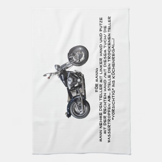 küchenhandtuch mit motorrad und text キッチンタオル (縦)