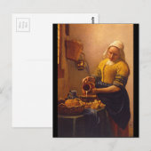 Kuchenmagd', 1月Vermeer_Dutchのマスター ポストカード (正面/裏面)