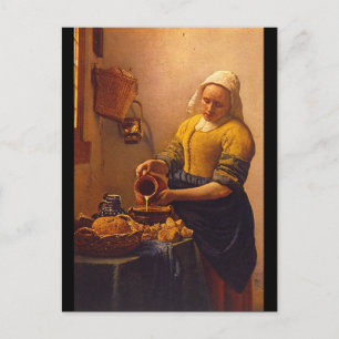 Kuchenmagd', 1月Vermeer_Dutchのマスター ポストカード